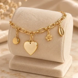 Bracelet or en acier inoxydable